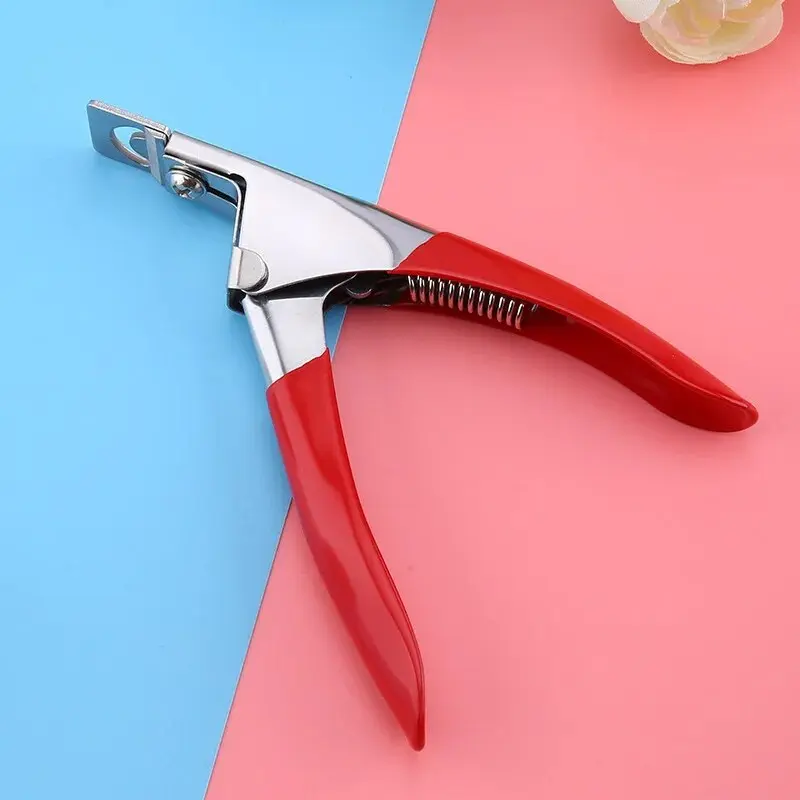 Manicure Slot-type Clipper Fake Nails Professional Nail Tip Scissors Crystal Nail UV Nail Extension Trimming Tool U-shaped SCISS