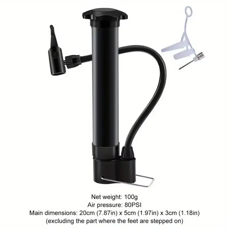 BIKING MTB Bicycle Pump 80 PSI Bike Manual Air Pump Balloon Tire Inflator Schrader Valve Floor Pump Cycling Accesories