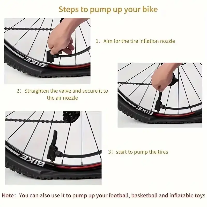 BIKING MTB Bicycle Pump 80 PSI Bike Manual Air Pump Balloon Tire Inflator Schrader Valve Floor Pump Cycling Accesories