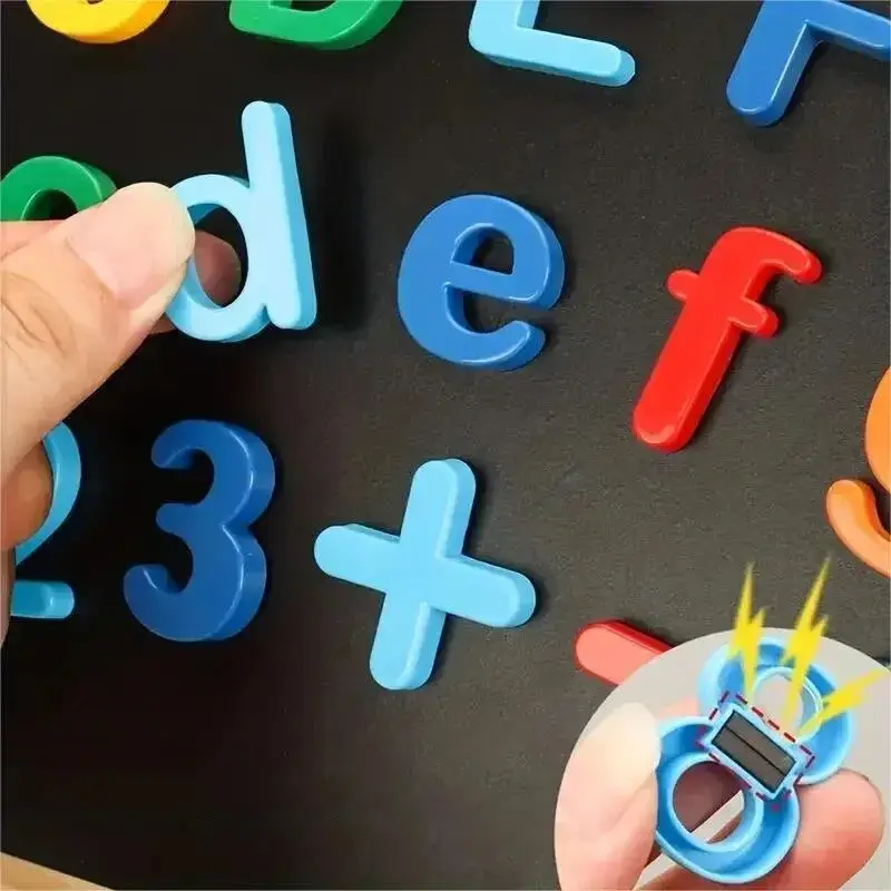 1 Set of Magnetic 26 English Alphabet Stickers, Magnetic Digital Refrigerator Stickers, Educational CHILDREN'S Toy Teaching Aids
