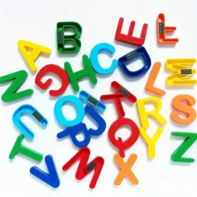 1 Set of Magnetic 26 English Alphabet Stickers, Magnetic Digital Refrigerator Stickers, Educational CHILDREN'S Toy Teaching Aids
