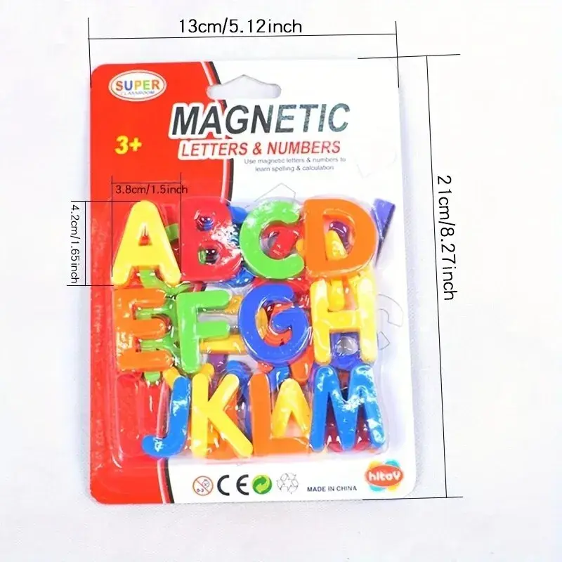 1 Set of Magnetic 26 English Alphabet Stickers, Magnetic Digital Refrigerator Stickers, Educational CHILDREN'S Toy Teaching Aids