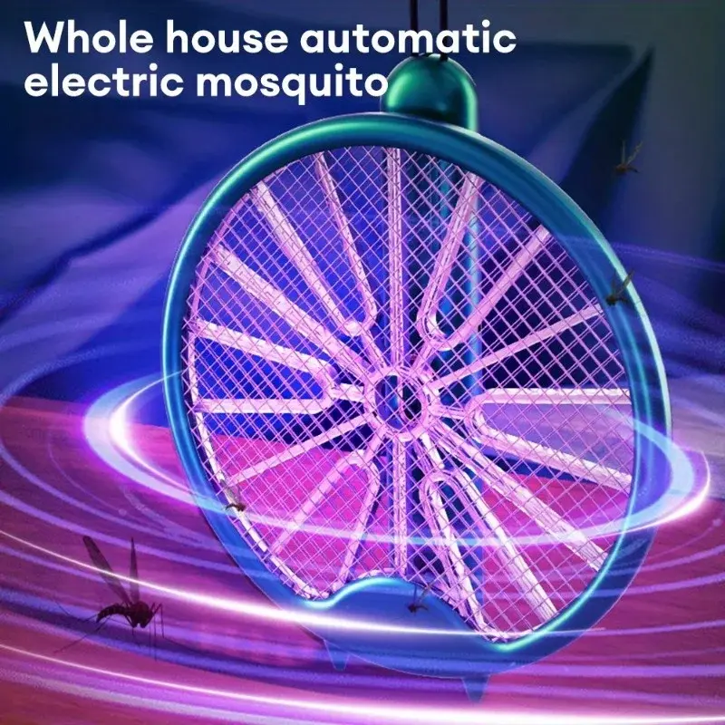 1pc 3000V Electric Mosquito Racket Mosquito Killer Lamp USB Rechargeable Foldable Mosquito Swatter Fly Swatter Mosquito Trap