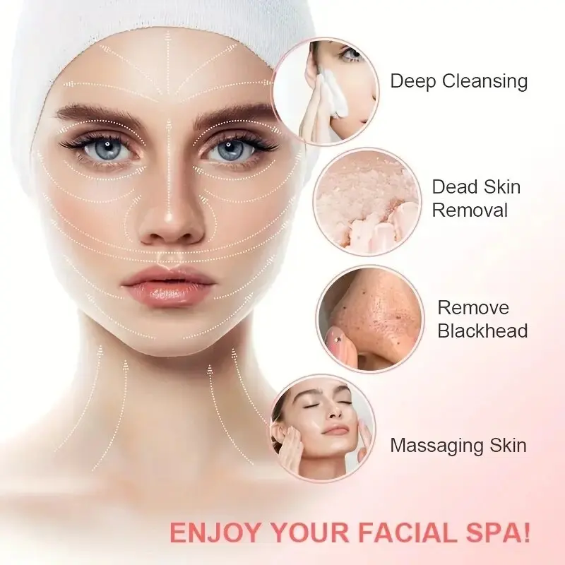 5 In 1 Beauty Massager, Facial Cleansing Brush, Deep Cleansing.Massage Skin, Gentle And Effective Skin Care
