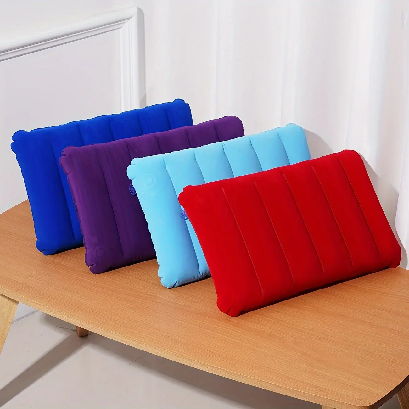 1pc Inflatable Square Pillow Outdoor Camping Business Travel Neck Pillow Portable Comfortable Pillow Cushion