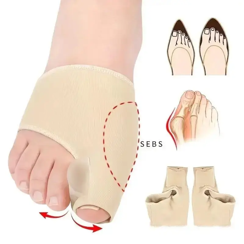 1 Pair Super Elastic Bunion Sleeve Bunion Corrector Protector PreventHallux Valgus - Foot Caring Toe Corrector