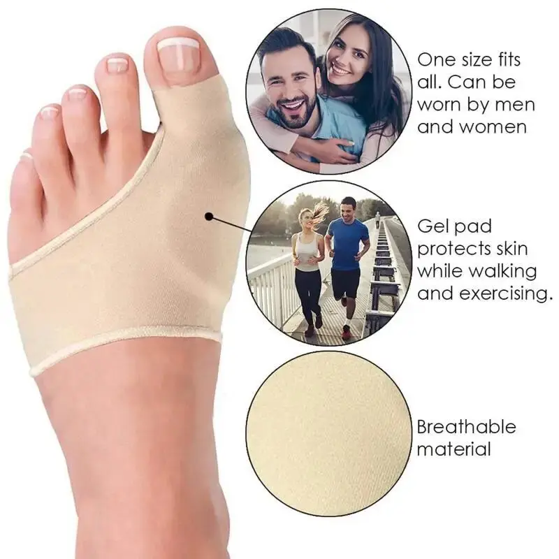 1 Pair Super Elastic Bunion Sleeve Bunion Corrector Protector PreventHallux Valgus - Foot Caring Toe Corrector