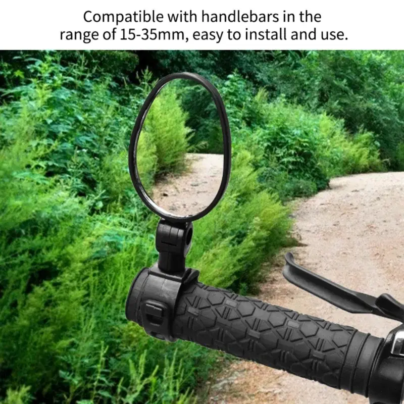 2 pçs ajustável girar bicicleta auxiliar espelho retrovisor montagem no guiador grande angular convexo ciclismo espelhosr