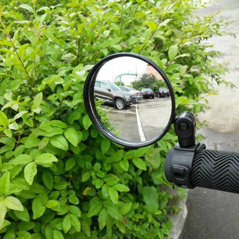 2 pçs ajustável girar bicicleta auxiliar espelho retrovisor montagem no guiador grande angular convexo ciclismo espelhosr