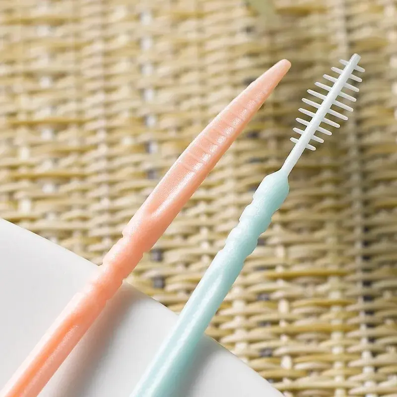 Plastic Toothpick Brush 200 PCs Boxed Plastic Toothpick Disposable Household Interdental Brush Teeth Picking Dental Floss