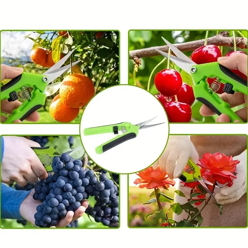 1 Set, Garden Scissors, Garden Pruning Shears, Non-slip Labor-saving Flower Branch Branch Shears, Fruit And Vegetable Shears, Fr
