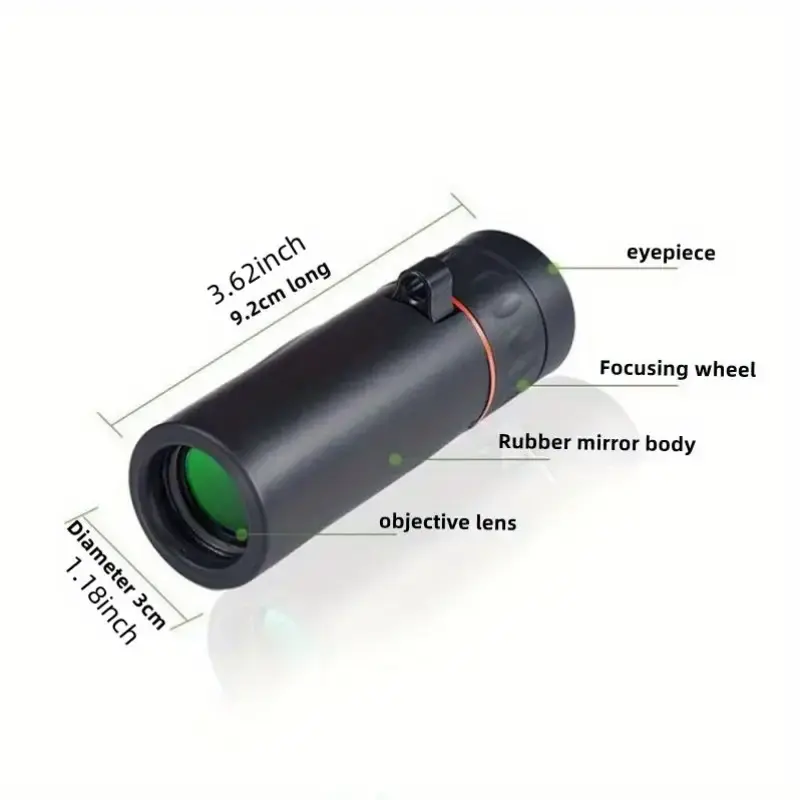 Monocular Telescope Features Manual Focus.  It Is Suitable for Outdoor Observation, Aiming, Wildlife Watching, Bird - Watching
