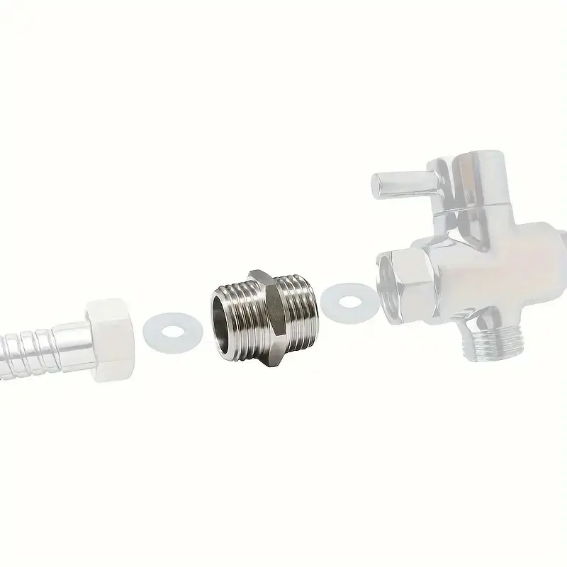 2 Pcs Shower Hose Extension Pipe Universal Hose Extender Bathroom Accessories For DIY Showers Bathrooms RVs Outdoor Showers