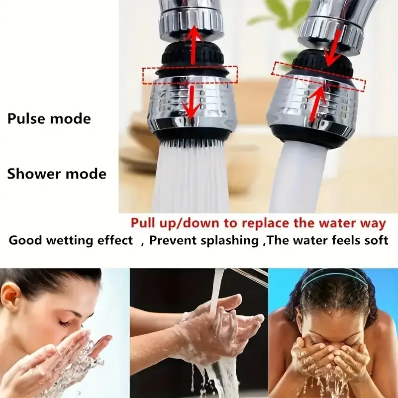 1pcs Faucet Nozzle 360 Degree Rotation Filter Extension Tube Shower Water Saving Tap Head Nozzle Universal Kitchen Accessories