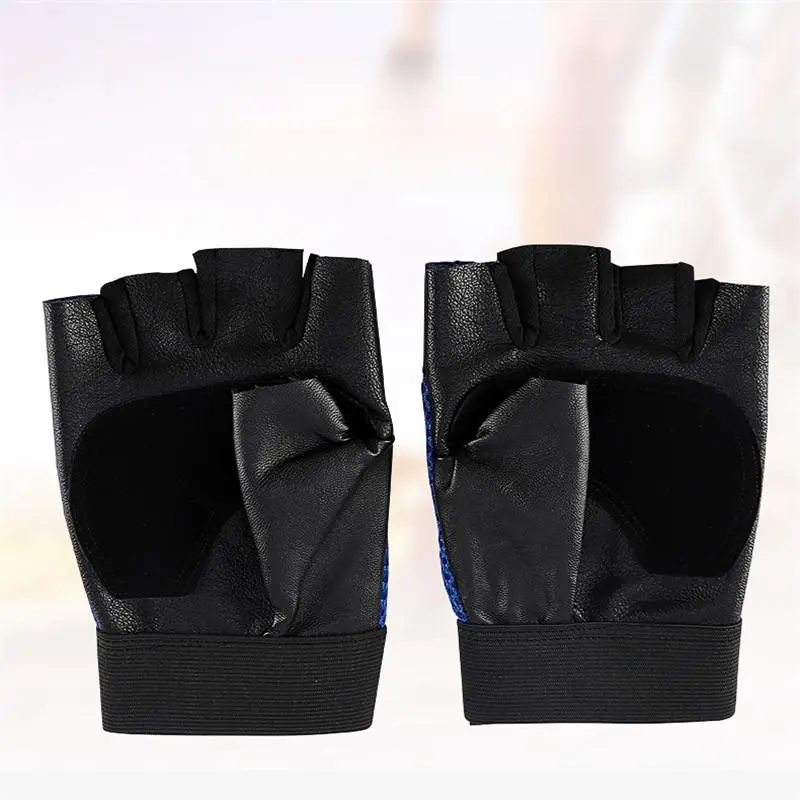 Pu Half-finger Leather Gloves Men's Four Seasons Mountaineering Riding Tactics Personality Skull Rivet Fitness Protective Gloves
