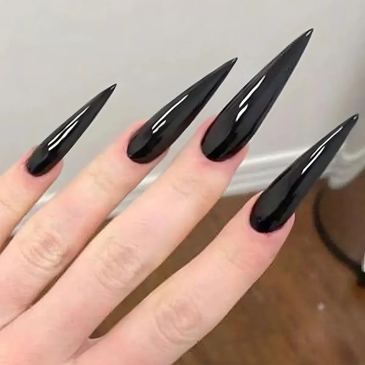 Wearable Nail Patch Simple Blackened Jell-o Style, Snowflake Nail Plate Wearing Nail