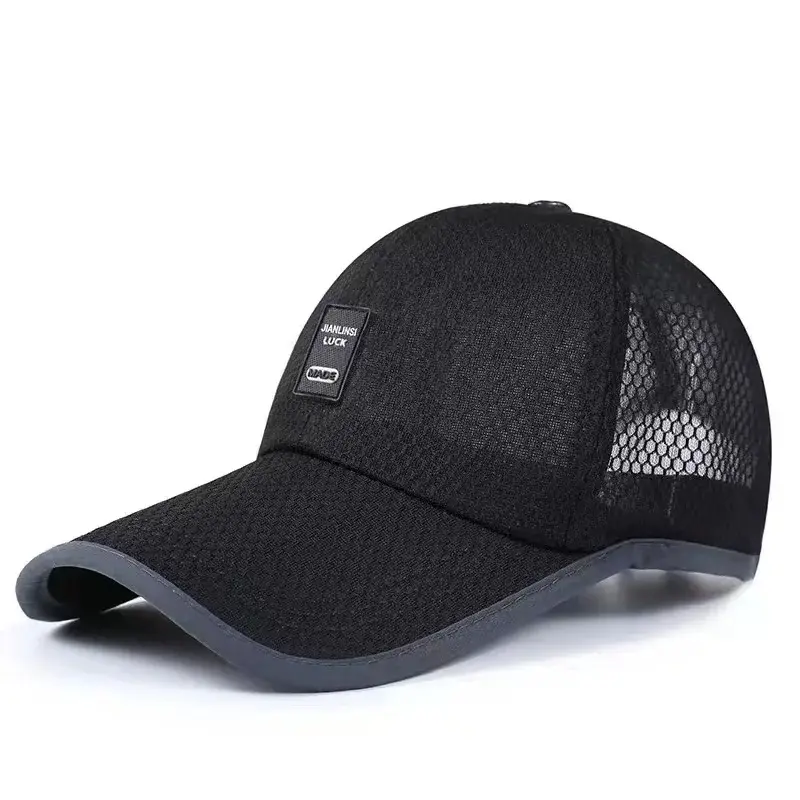 Men's Mesh Baseball Cap Breathable Summer Caps Dad Hat Outdoor Fishing Hats Bone Gorras Snapback Trucker Cap
