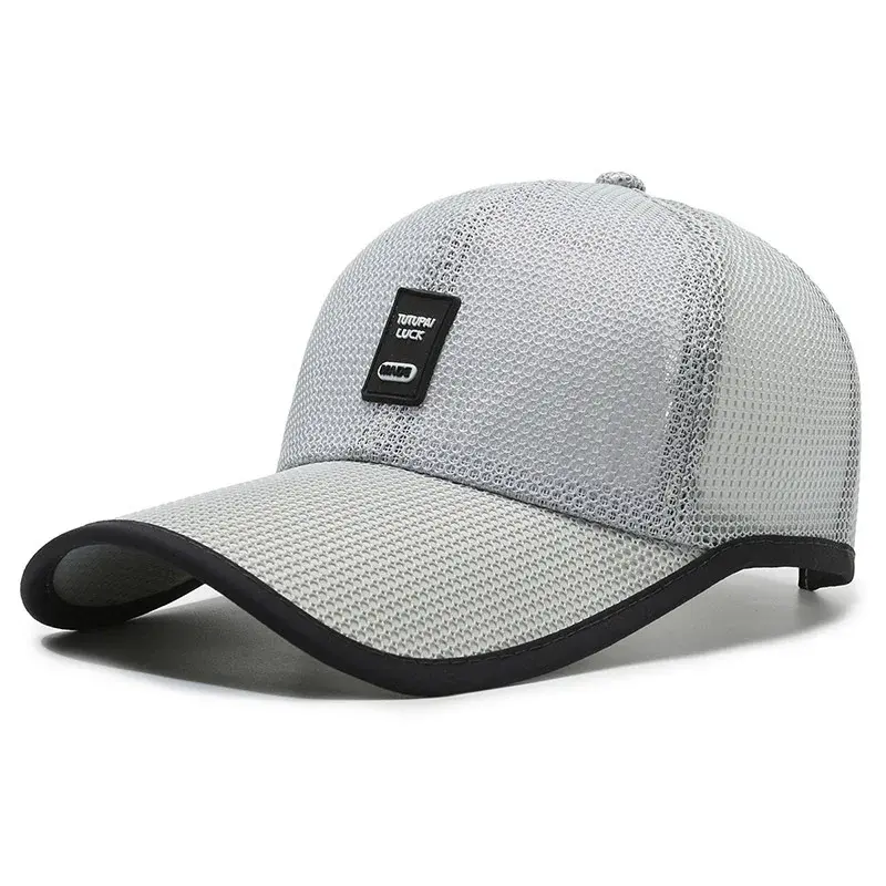 Men's Mesh Baseball Cap Breathable Summer Caps Dad Hat Outdoor Fishing Hats Bone Gorras Snapback Trucker Cap