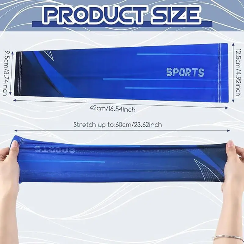2Pcs Set Summer Ice Silk Cycling Arm Sleeves Breathable Bandana Mask Combination Suit Elastic Cold UV Sun Protection