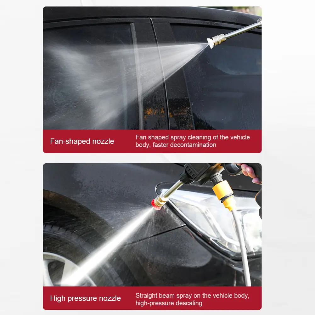 1500W 30BAR Wireless High Pressure Car Wash Washer Gun 45000mAh Foam Generator Water Gun Spray Cleaner Car Washing Machine