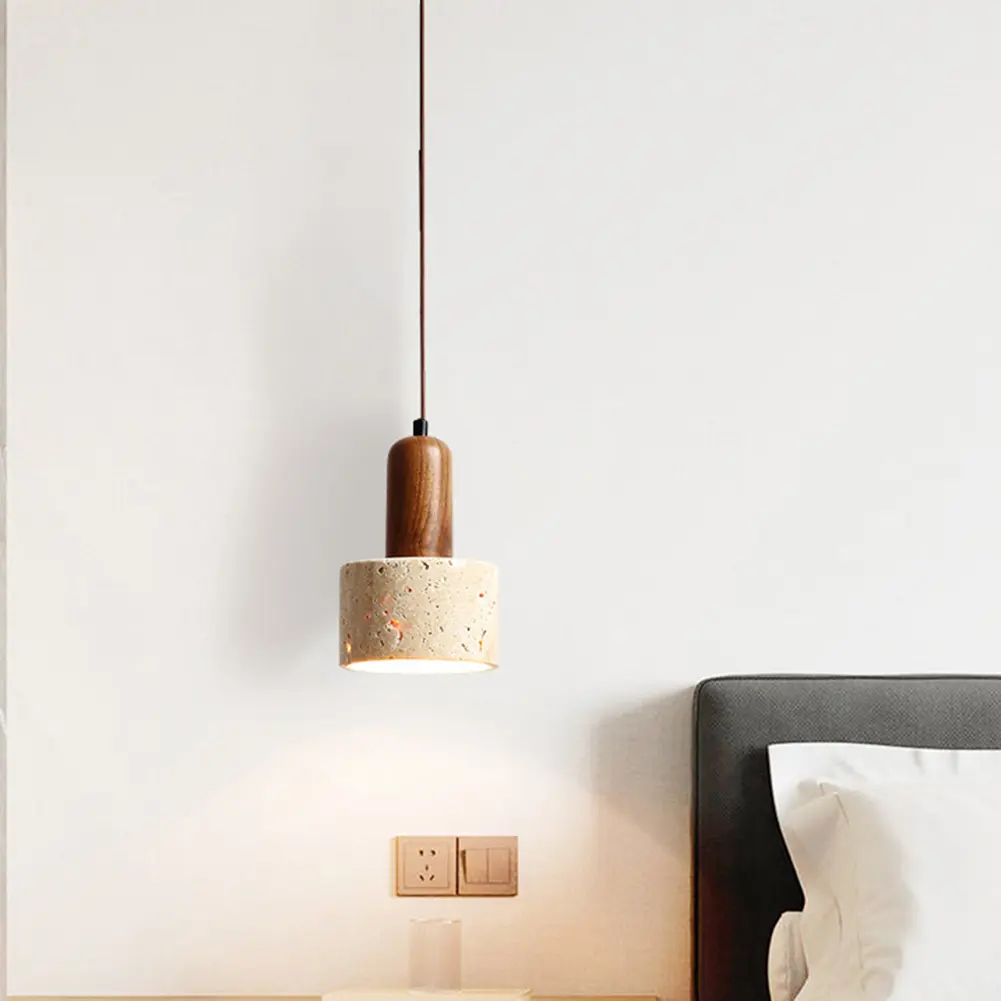 Japanese Pendant Light Decorative Simple Droplight Modern Bedside Cement Pendant Lamp Creative for Living Room Bedroom