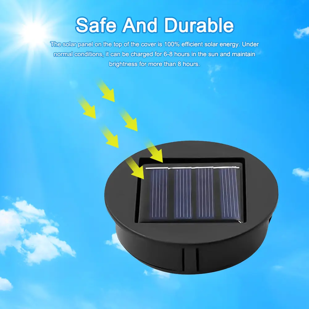 4-32Pcs Solar Lights Replacement Top 3 Lumens Solar Lantern Parts LED Solar Panel Lantern Lid Lights For Outdoor Pathway Yard