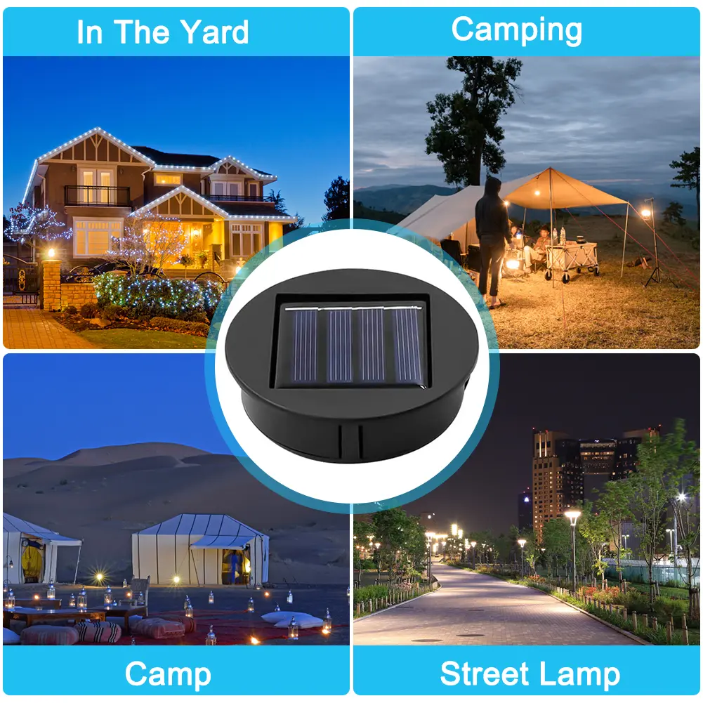 4-32Pcs Solar Lights Replacement Top 3 Lumens Solar Lantern Parts LED Solar Panel Lantern Lid Lights For Outdoor Pathway Yard