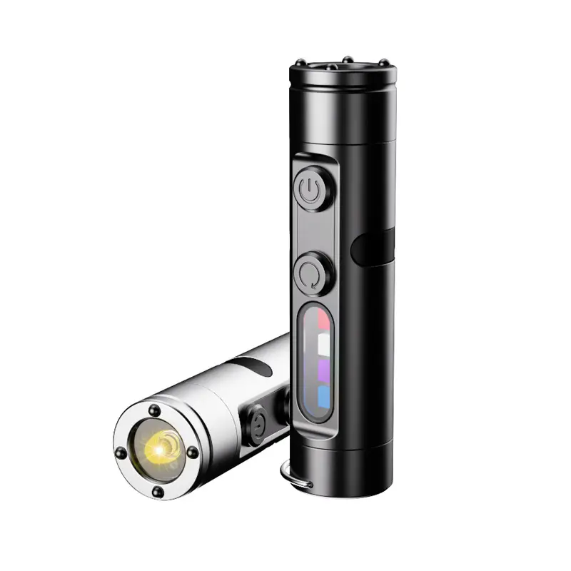 EDC Strong Light Flashlight Outdoor Flashlight Maintenance Work Searchlight Rechargeable LED Magnetic Super Bright Flashlight