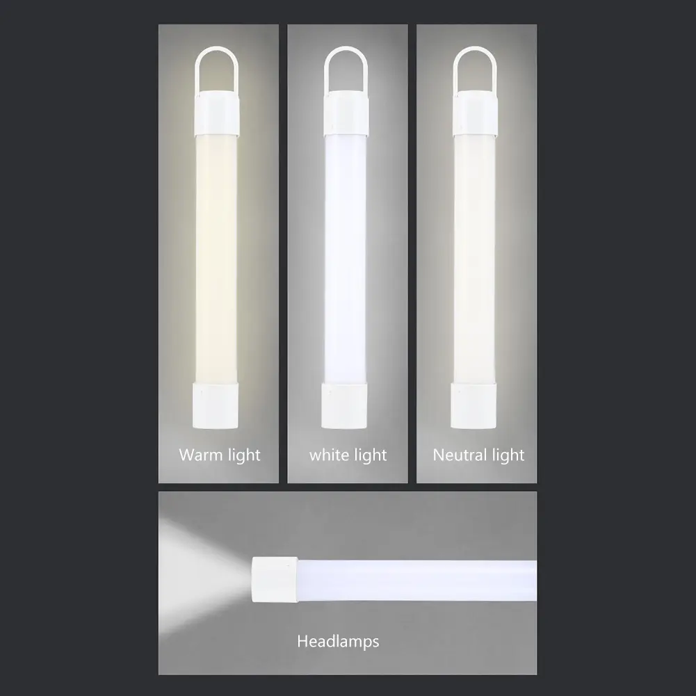 LED Emergency Lights Bar Built-in Battery USB Rechargeable Camping Lamp Flashlight Solar Power for Outdoor Home Garden Decor