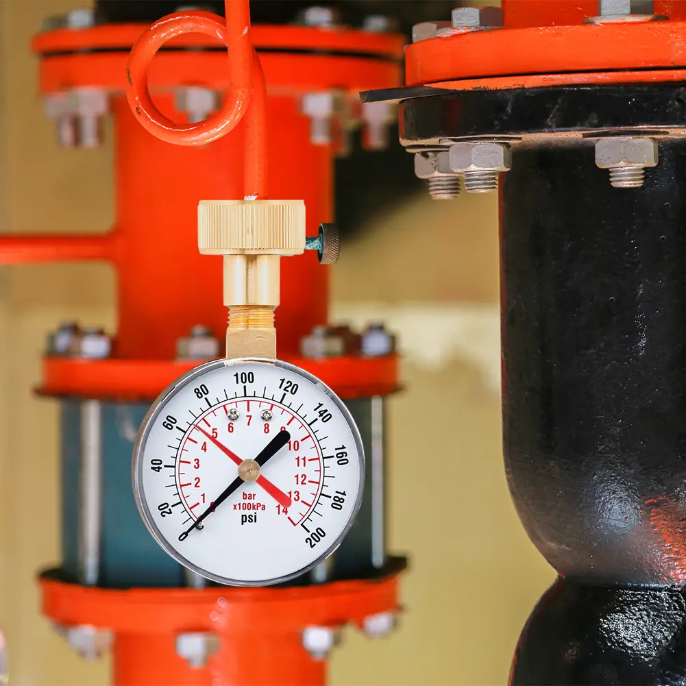 3500/200 PSI Pressure Gauge Dial Digital Pressure 0-14 Bar Vacuum Manometer 3/4 NPT for Water Pump Air Gas Water Fuel Liquid