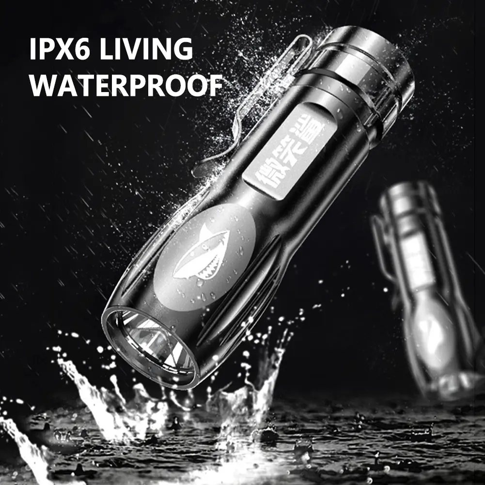 1-20pcs Mini Torch High Power LED Flashlight USB Rechargeable Fixed Focus Flash Lamp Portable Camping Waterproof Torch Lighting