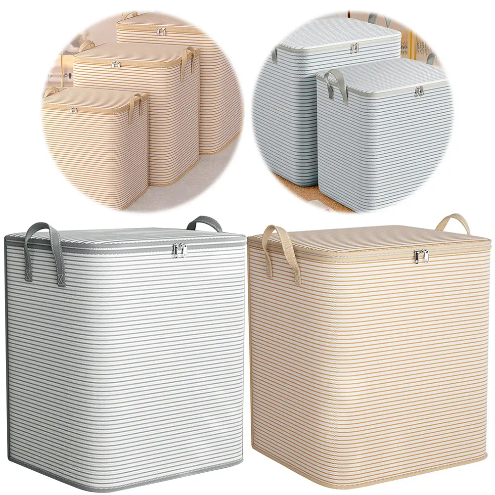Extra Large Storage Bag Breathable Clothing Quilt Storage Container Dustproof Quilt Storage Basket for Blankets Clothes Sweaters