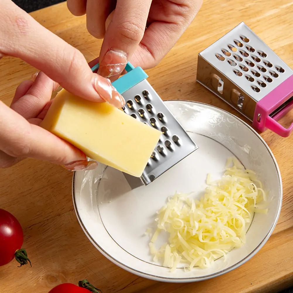 Stainless Steel 4 Sided Blades Household Box Grater Multipurpose Slicer Vegetables Cutter Kitchen Tools Manual Cheese Slicer