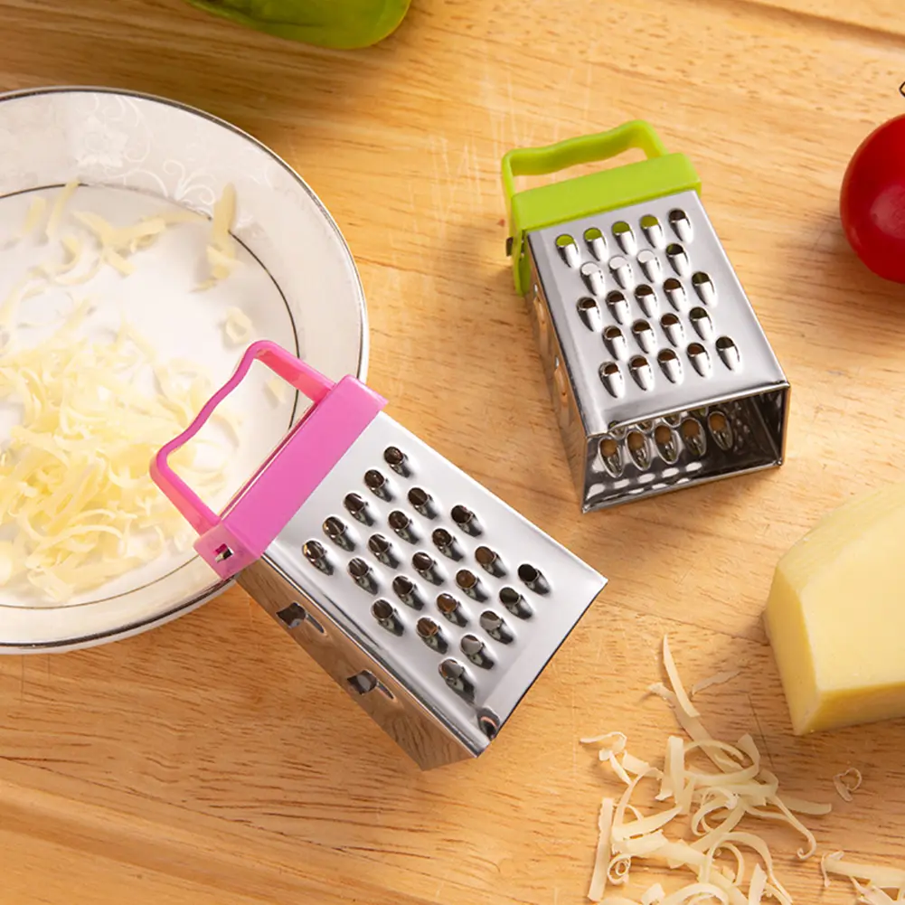 Stainless Steel 4 Sided Blades Household Box Grater Multipurpose Slicer Vegetables Cutter Kitchen Tools Manual Cheese Slicer