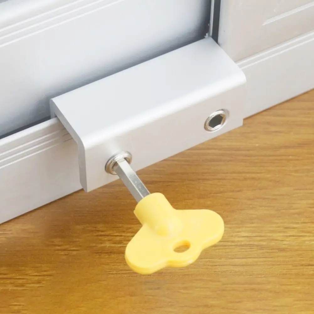 1-15pcs Window Security Key Lock Sliding Door Windows Restrictor  Safety Anti-theft Door Stopper Household Improvement Lock
