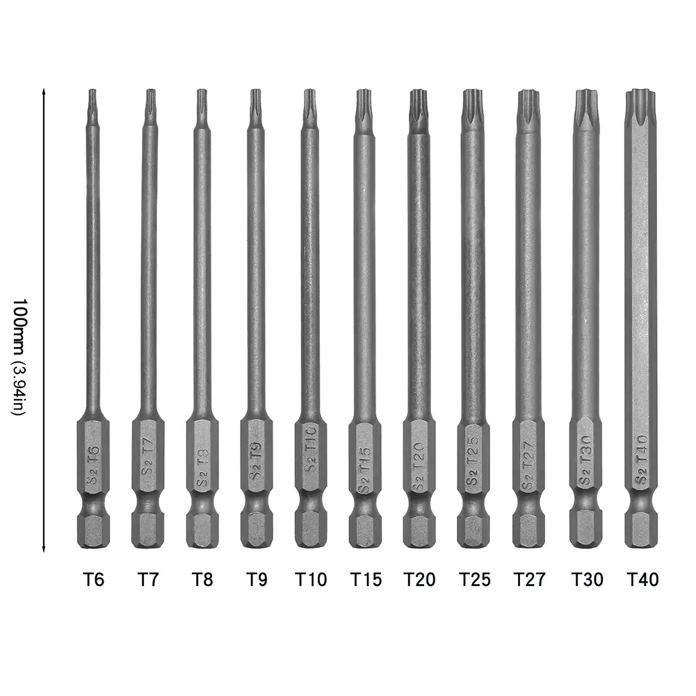 11 PCS Torx Security Bit Set Magnetic Star 6 Point Screwdriver Set 1/4 Inch Hex Shank Torx Screwdriver Bits Set Screwdriver Head