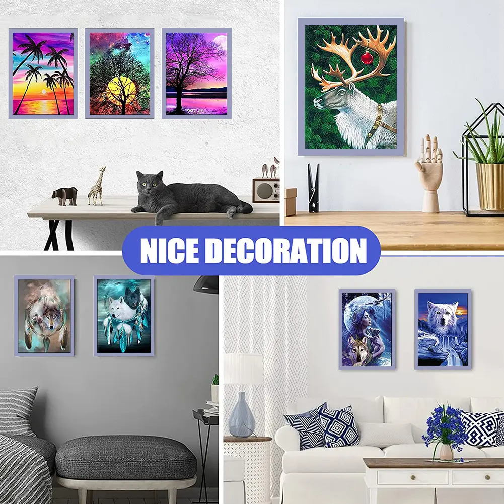Magnetic Diamond Art Frames for 30x40cm DIY Art Display Photo Frame Poster Picture Canvas Wall Sticker Living Room Home Decora
