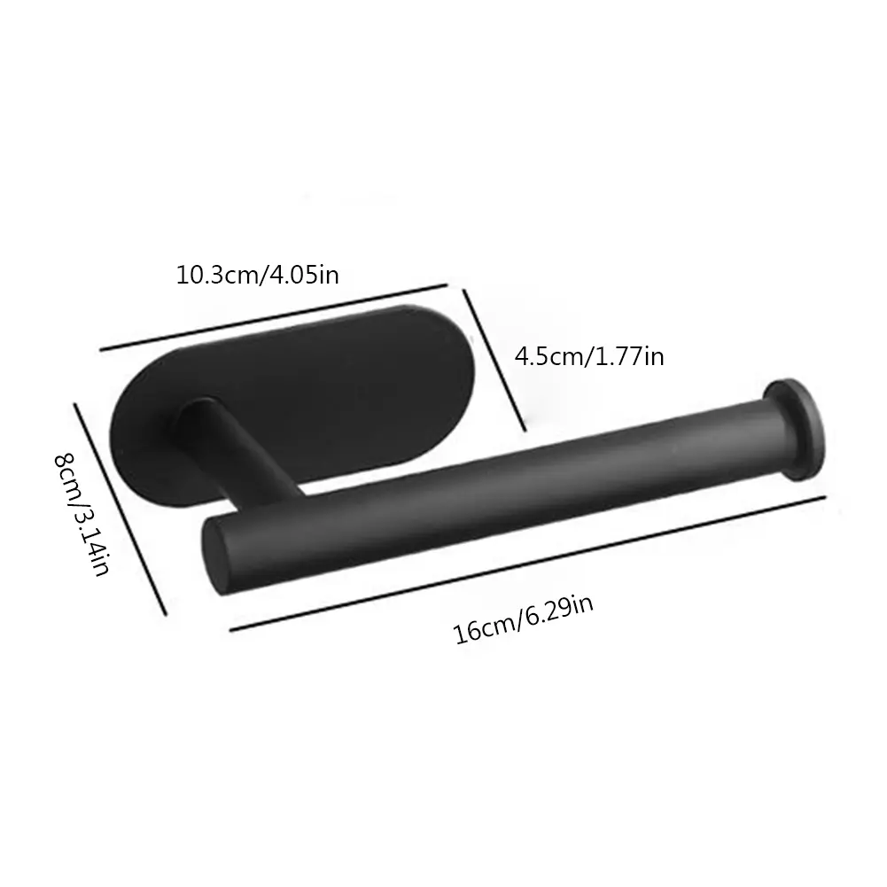 Toilet Paper Holder Self Adhesive Tissue Hanger Stainless Steel Wall Mount No Punching Tissue Towel Roll Dispenser for Bathroom