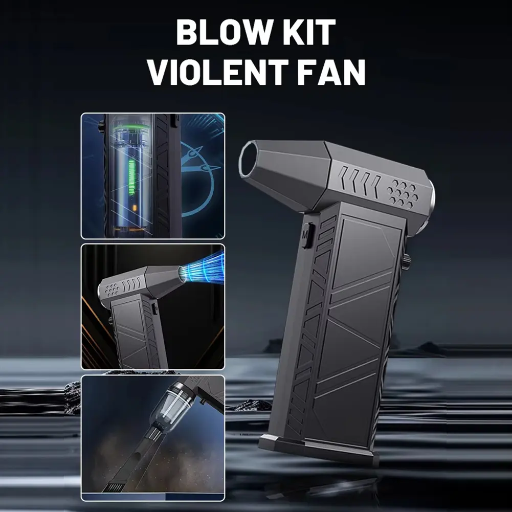 X9 300000RPM Violent Fan Powerful Air Blower Vacuum Dust Cleaner TypeC Charging Strong Wind Brushless Turbo Jet Blower Dryer