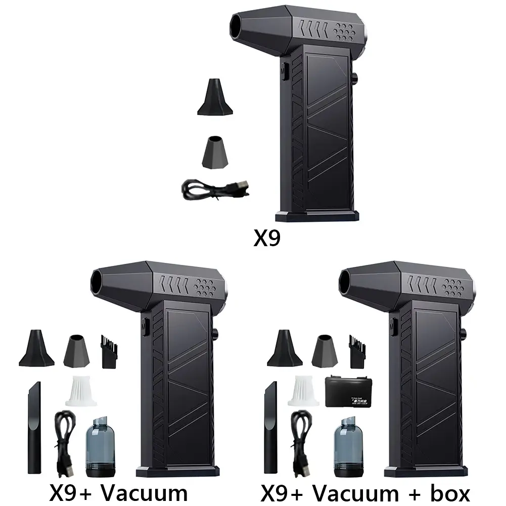 X9 300000RPM Violent Fan Powerful Air Blower Vacuum Dust Cleaner TypeC Charging Strong Wind Brushless Turbo Jet Blower Dryer
