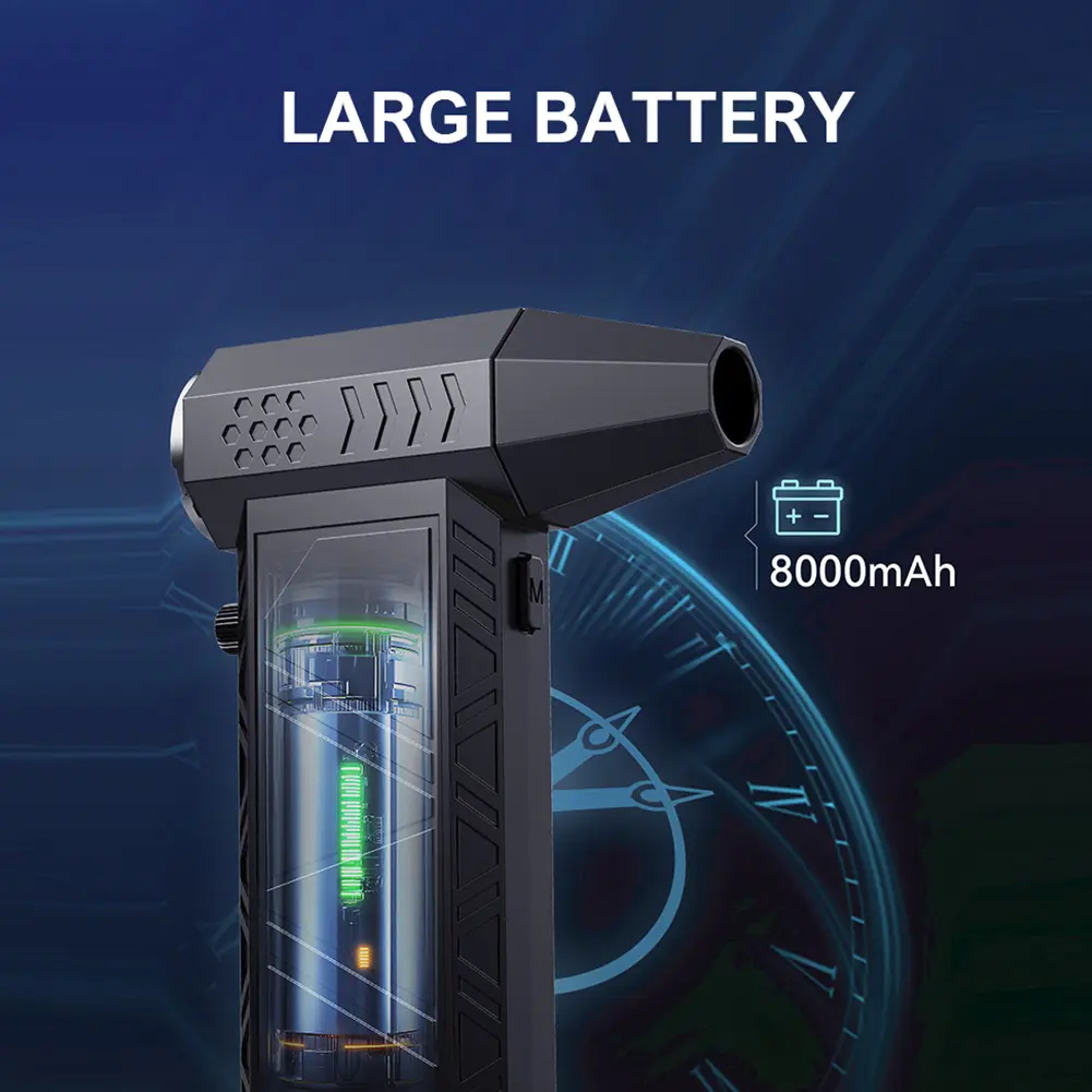 X9 300000RPM Violent Fan Powerful Air Blower Vacuum Dust Cleaner TypeC Charging Strong Wind Brushless Turbo Jet Blower Dryer