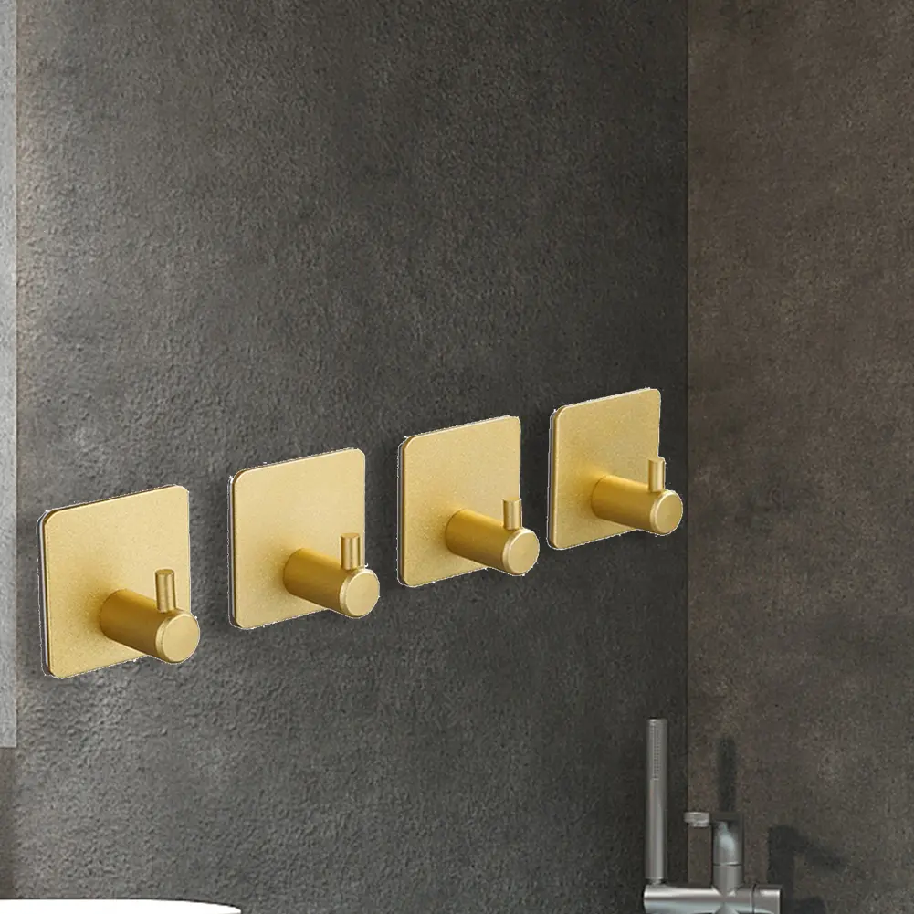 Self Adhesive Kitchen Towel Hooks Door Wall Mounted Household Hat Key Coat Rack