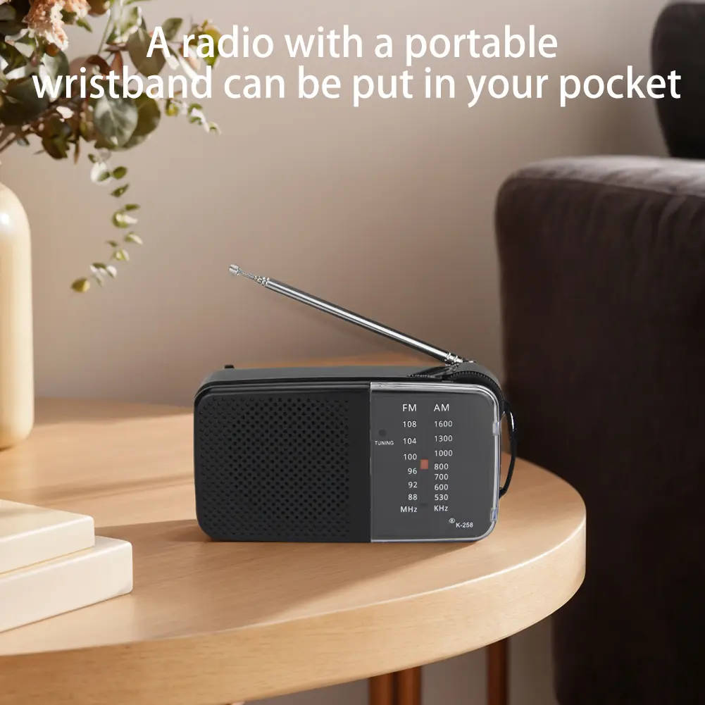 AM FM Mini Radio AM/FM Dual Band Portable Pocket Radios With Loud Speaker HiFi Music Player Elder Radio Battery Powered 3.5mm ﻿
