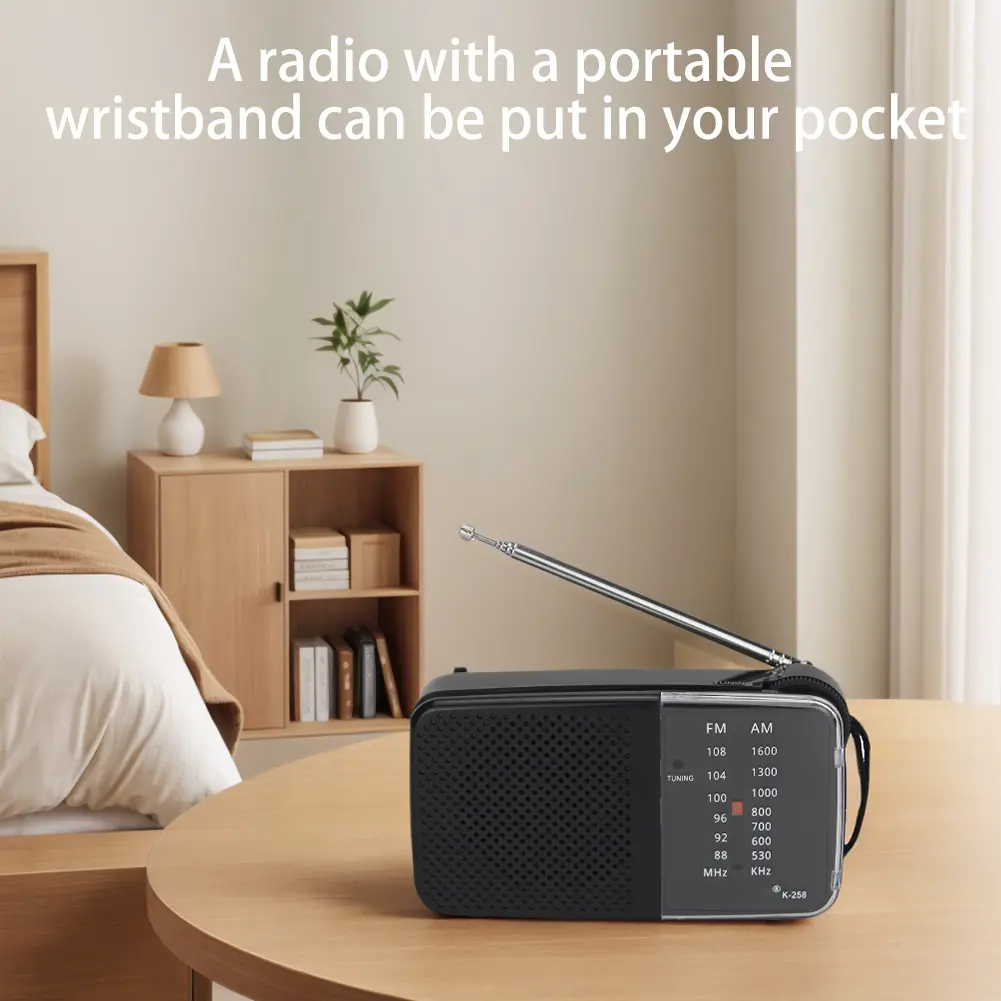 AM FM Mini Radio AM/FM Dual Band Portable Pocket Radios With Loud Speaker HiFi Music Player Elder Radio Battery Powered 3.5mm ﻿