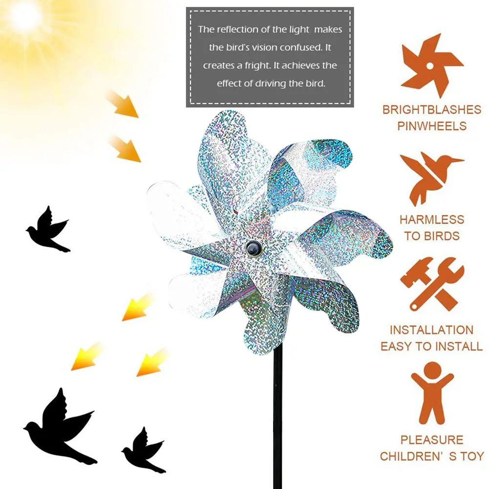Flower Windmill Wind Spinner Stake Outdoor Decor for Your Patio and Lawn Rotating Sunflower Wind Spinner Stake Garden Decor