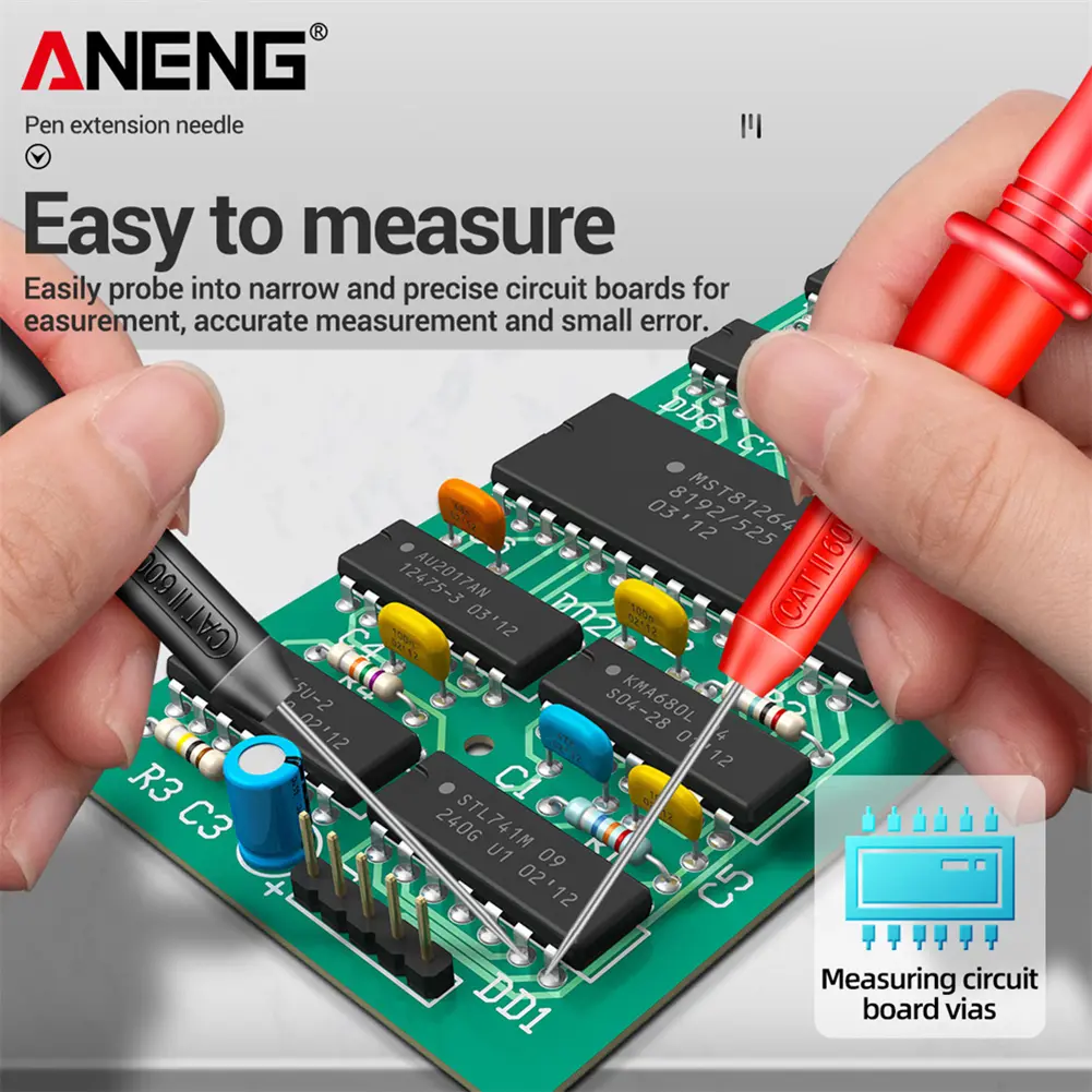 1mm Pin Multimeter Test Needles Non-destructive Test Machine Probes Auto Tools Flexible Test Needles 600V 10A for 2mm Test Leads