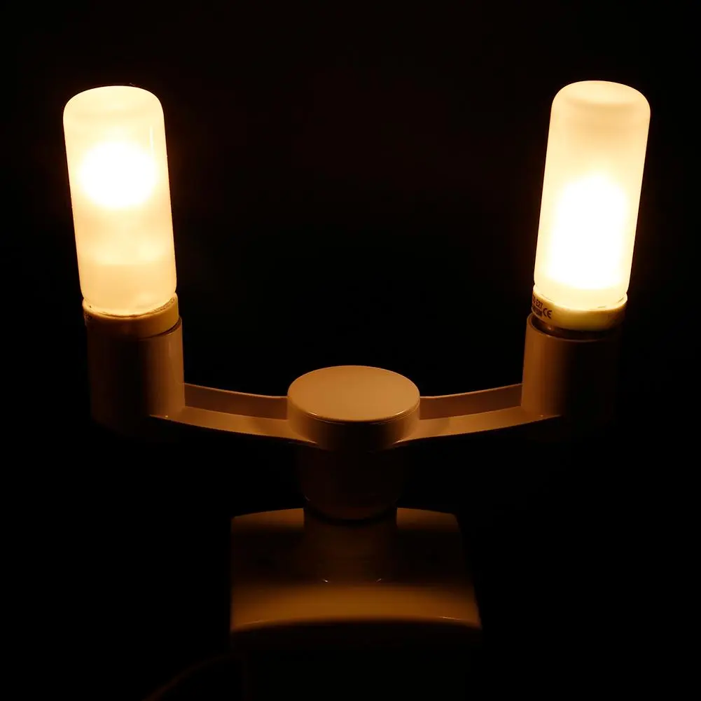 1/2pcs 2In1 E27 to E27 Extended LED Lamp Bulbs Socket Splitter Adapter Holder For Photo Studio