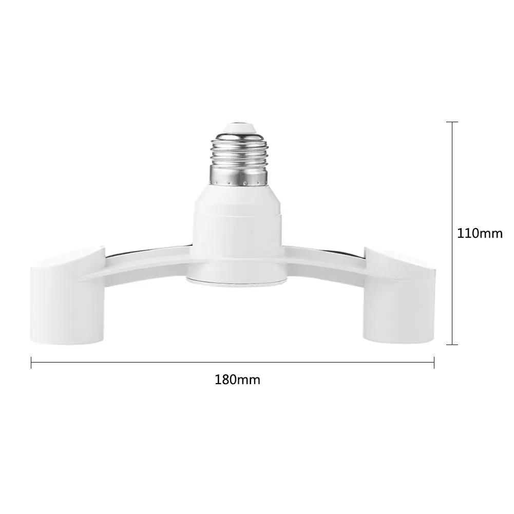 1/2pcs 2In1 E27 to E27 Extended LED Lamp Bulbs Socket Splitter Adapter Holder For Photo Studio