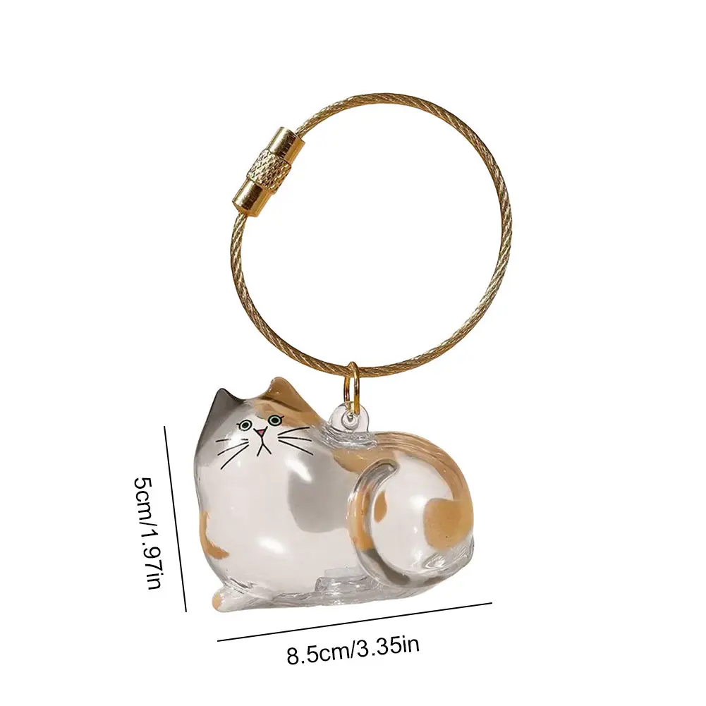 Cat Hair Storage Bottle Pet Fur Keepsake Keychain for Collecting Cat Dog Hair Transparent Bottle for Pet Gifts Transparent Hair