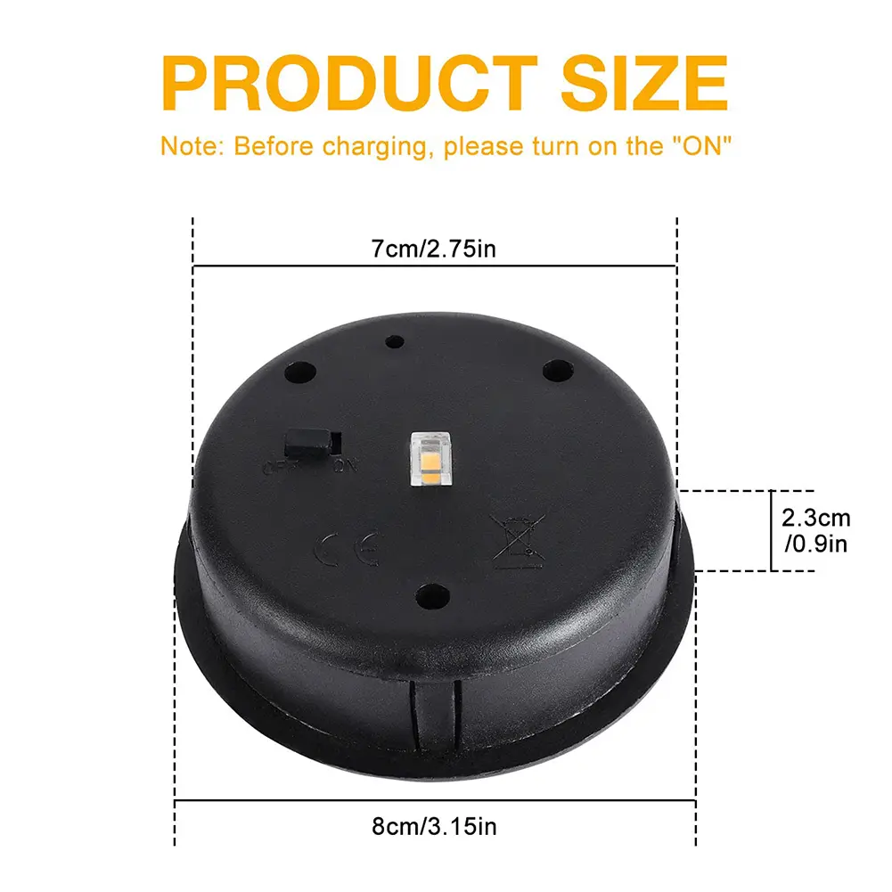 1/2Pcs Solar Lights Replacement Top Battery Solar Lantern Parts LED Solar Panel Lantern Lid Lights For Outdoor Garden Decoration